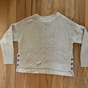 Cozy yellow Textured Button-Side Sweater